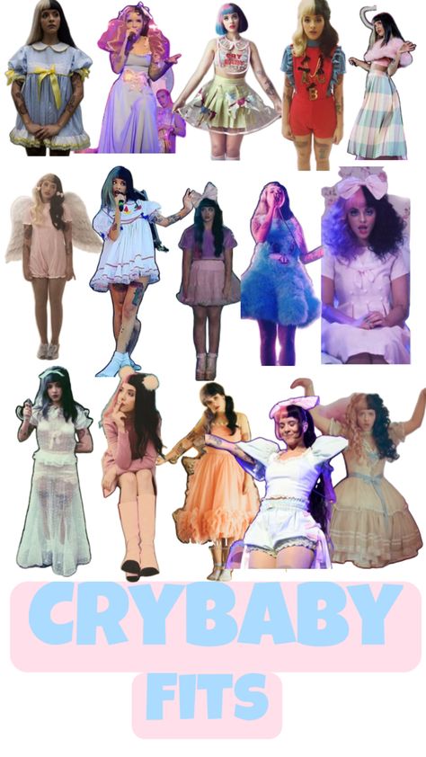 💙Cry baby outfits-Melanie Martinez💙 Cry Baby Outfits, Melanie Martinez Outfit Ideas, Mealine Martinez, Baby Pizza, Melanie Martinez Outfits, Circus Baby, Baby Outfits, Drawing Base, Pretty And Cute