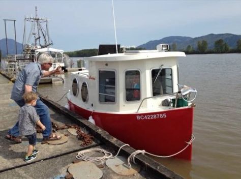 Rosebud Tiny House Boat Tiny House Boat, Trawler Boats, Barge Boat, Shanty Boat, Tiny Boat, Camper Boat, Working Boat, Cruiser Boat, Classic Wooden Boats