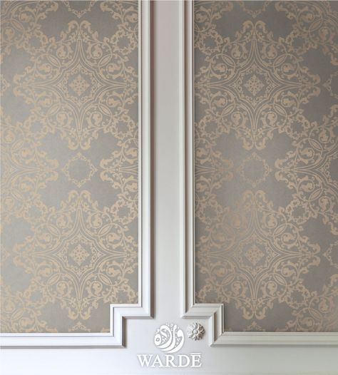 Bellagio Classical Framed Wallpaper Panels, Stylish Picture, Hall Wallpaper, Bathrooms Inspiration, Wall Moulding, Diy Accent Wall, Dining Room Contemporary, Wall Trim, Framed Wallpaper