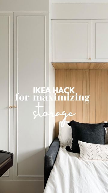 Ikea Overbed Storage, Ikea Pax Around Bed, Ikea Besta Bedroom, Overbed Storage, Sister Room Decor, Ikea Built In, Sister Room, Ikea Wardrobe, Ikea Closet