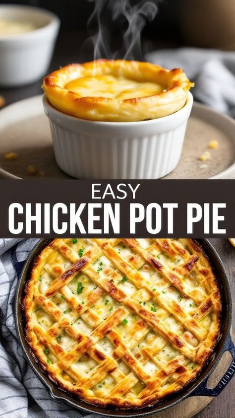 Looking for the best chicken pot pie recipes? Try these savory classics, packed with veggies and tender chicken, for a perfect cozy night in. Chicken Pot Pie Cast Iron Skillet, Chicken Pot Pie Ideas, Easy Chicken Pot Pie With Cream Of Chicken, Chicken Pot Pie Dough Recipe, Chicken Pot Pie With Broccoli, Chicken Pot Pie Using Cream Of Chicken, Chicken Pot Pie With Puff Pastry Top, Pot Pie For One, Chick Pot Pie