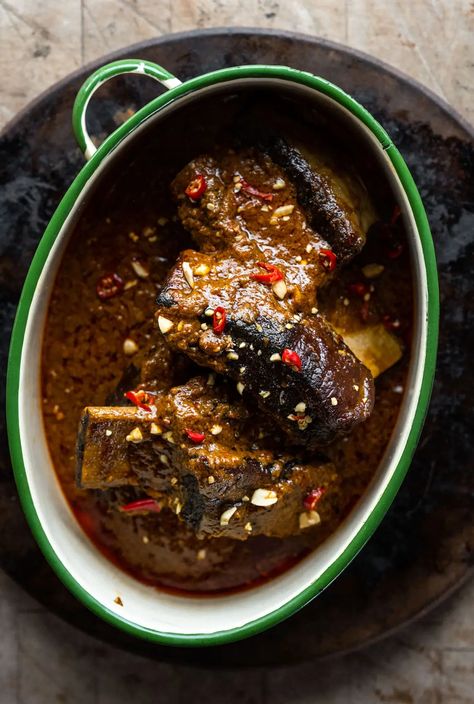 Beef Short Rib Rendang Curry Recipe | Pipers Farm Recipes Beef Chuck Ribs, Steak Curry, Rendang Curry, Beef Rendang Recipe, Farm Recipes, Vegan Curry Recipes, Beef Short Rib Recipes, Chuck Steak, Short Ribs Recipe