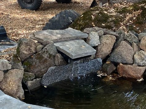 Solar Powered Pond Pump, Solar Pond Pump Water Garden, Solar Waterfall Pump, Waterfall Landscaping, Solar Pond, Solar Water Pump, Diy Water Feature, Building A Pond, Raised Patio