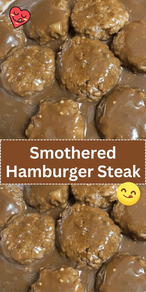 Smothered Hamburger Steak, Meat Patty Recipe, Onion And Mushroom Gravy, Meatloaf Patties, Smothered Steak, Hamburger Steak Recipes, Hamburger Steak And Gravy, Hamburger Gravy, Hamburger Recipes Patty