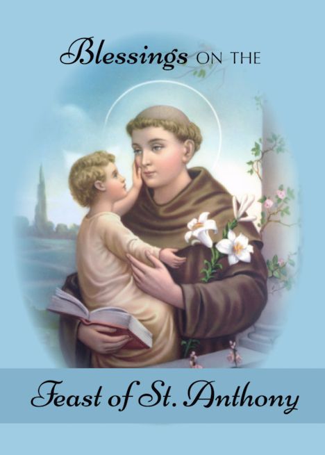 Feast Of St Anthony Of Padua saint with Jesus Lilies and Holy Bible card St Anthony Of Padua Feast Day, Feast Of St Anthony, Jesus Flowers, Happy Feast Day, St Anthony Of Padua, Happy Feast, Hebbar's Kitchen, Anthony Of Padua, Saint Anthony Of Padua