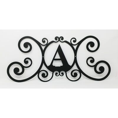 Village Wrought Iron Letter A 1-Line Wall Address Plaque Door Display, House Plaques, Patio Wall, Design Department, Address Plaque, Letter A, Christmas Storage, Garden Ornaments, Gift Card Sale