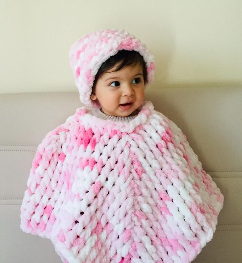 Puffy Yarn Scarf, Puffy Ip, Alize Puffy More Blanket, Puffy Alize Blanket, Engagement Card Design, Puffy Alize Baby, Diy Finger Knitting, Finger Knitting Projects, Giant Knit Blanket