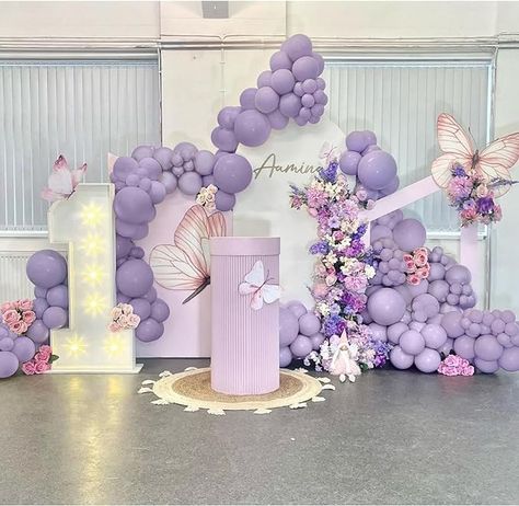 Pastel Purple Balloons- Double Stuffed Lavender Balloons Different Sizes 18 12 10 5 Inches for Garland Arch, Light Purple Balloons for Birthday Baby Shower Gender Reveal Wedding Party Decoration #ad #amazon #amazoninfluencer #purple #balloons #gardland #party #inspo #butterflies #pink #girl #birthday #oneyear Purple Baby Shower Decorations, Butterfly Birthday Decorations, Lavender Balloons, Butterfly Birthday Party Decorations, Butterfly Themed Birthday Party, Butterfly Birthday Theme, Lavender Baby Showers, Butterfly Party Decorations