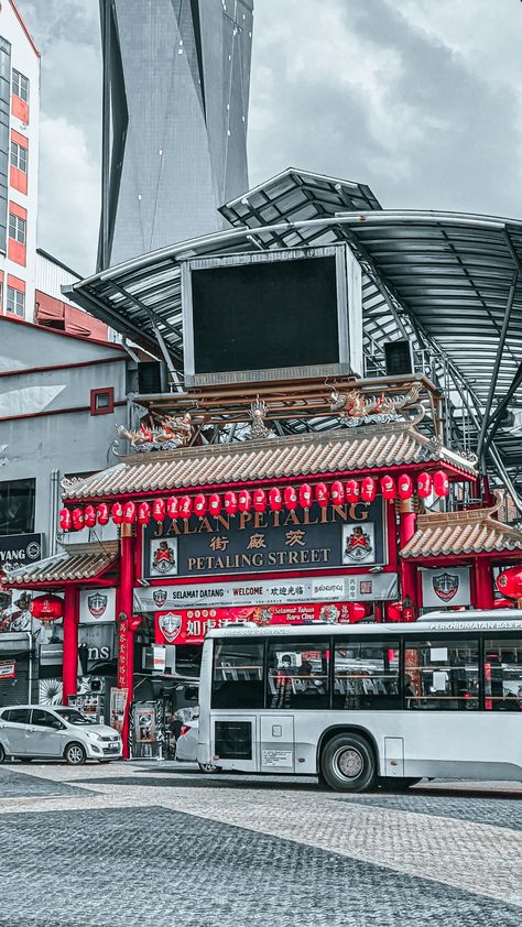 Malaysia Street Photography, Malaysia Street, Petaling Street, Kuala Lumpur City, Petaling Jaya, Urban Street, Main Entrance, Bus Stop, The Bus