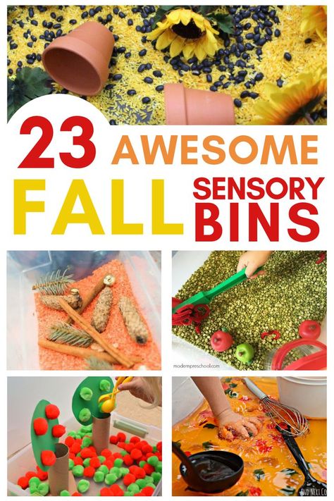 24 fun and easy sensory bins to do with your toddler or preschooler. These low prep sensory bins allow your toddler to engage in sensory play while exploring the season of autumn. Perfect indoor activity for toddlers and preschool! Leaf Sensory Bin, Sensory Bins For Toddlers, Sensory Bin Play, Fall Sensory Bin, Fall Sensory, Fall Crafts For Toddlers, Toddler Sensory Bins, Fall Themes, Indoor Activities For Toddlers