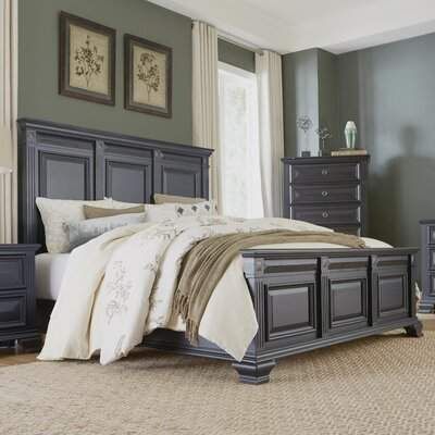 Storage Standard Bed Roundhill Furniture Size: King, Color: Vintage Black Black Panel Beds, Bedroom Sets Furniture Queen, Black Bedroom Sets, 5 Piece Bedroom Set, King Sized Bedroom, Bed Dresser, Classical Elements, Traditional Bed, King Bedroom Sets