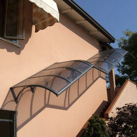 Exterior staircase canopy / for doors and windows / PMMA / polycarbonate CLASSICA VITRUM MIONI Stairs Canopy, Stairs Covering, Outside Stairs, Cantilever Stairs, Staircase Outdoor, Beautiful Stairs, Building Stairs, Staircase Remodel, Exterior Stairs