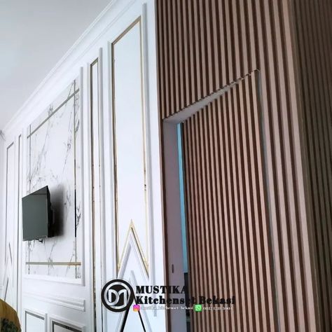 📍 : PT . ANDALAN DIGDAYA MADANI Wall Moulding & Pintu Kamuflase Wallpanel & Kaca Cermin Wallpanel Interior and Furniture Design Affordable Luxury Price start 1.800/meter ➡️Kitchen Set ➡️Backdrop Tv ➡️Wall Moulding ➡️Wall Panel ➡️Partisi Ruangan, dll JABODETABEK | JAWA TENGAH FREE SURVEI | FREE ONGKIR | FREE CONSULT Bahan Utama ⤵️ ● Bahan Plywood 18mm ● Bahan PVC Finishing ⤵️ ● Finishing Hpl merk TACO ● Finishing Cat Duco ● Finishing Cat Duco Panel Proses Pemesanan👇 ➡Proses Survei ➡P... Pvc Wall Panels Designs, Moulding Wall, Backdrop Tv, Wall Moulding, Wall Panel Design, Pvc Wall Panels, Wall Molding, Pvc Wall, Kitchen Set