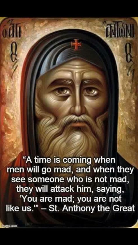 That time is already here. St. Anthony ORA PRO NOBIS Anthony The Great, Eastern Orthodox Church, Saint Quotes Catholic, Saint Anthony, Catholic Quotes, Saint Quotes, Religious Icons, Catholic Prayers, Orthodox Icons