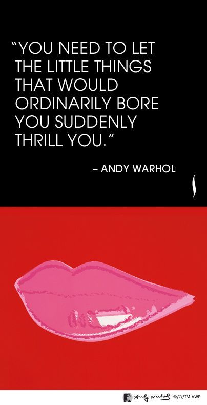 Andy Warhol Quotes, Unforgettable Quotes, Warhol Art, Most Famous Quotes, The Little Things, Andy Warhol, Famous Quotes, Great Quotes, Beautiful Words