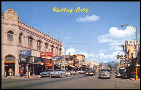 Redding, 1950's | Redding, California Dunsmuir California, House Of Wolves, Redding California, Ca History, Red Bluff, Rick Steves, Places In California, California History, California Dreamin'