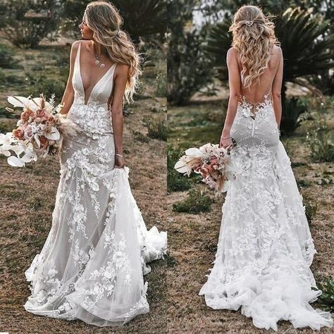 Country Bridal Gown, Wedding Dress For Sale, Backless Mermaid Wedding Dresses, Mermaid Bride, Sweep Train Wedding Dress, Vestidos Retro, Special Dress, Wedding Dresses 2020, Bridal Dresses Lace