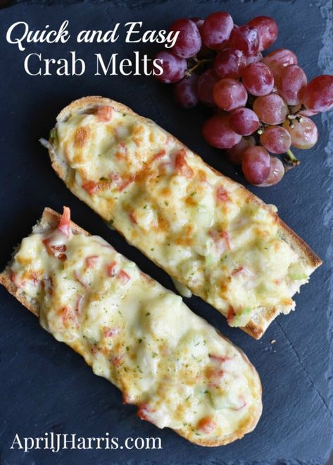 Crab Melts, Recipe Apps, Crab Melt, Shrimp Dinners, Canned Crab Meat, Lowering Cholesterol, Stuffed Bread, Crab Dishes, Melt Recipe