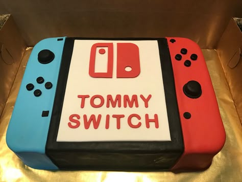 Nintendo Switch cake Nintendo Cakes For Boys, Nintendo Switch Cakes For Boys, Nintendo Cake Ideas, Nintendo Switch Cake Ideas, Nintendo Birthday Cake, Gaming Cakes For Boys, Nintendo Switch Birthday Cake, Pastel Nintendo Switch, Video Game Cakes For Boys