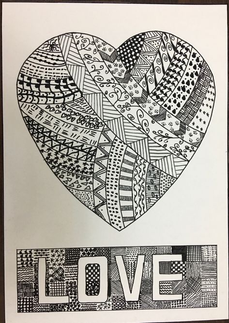 Heart Zentangle Patterns, Zentangle Heart, Zentangle Pattern, Pencil Sketch Drawing, Art Drawings Sketches Creative, Zentangle Art, Zentangle Patterns, Sketch Drawing, Pencil Sketch