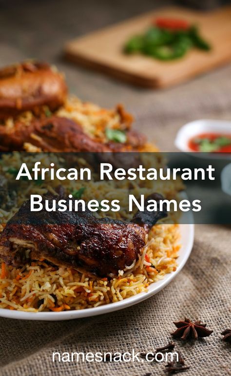 African Restaurant, African Name, Restaurant Business Plan, Ethiopian Restaurant, Bunny Chow, Food Business Ideas, Restaurant Business, Restaurant Names, Name Suggestions