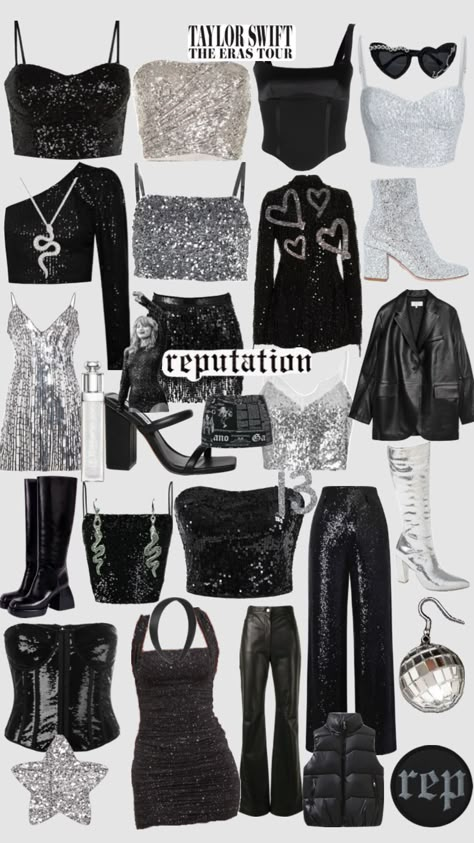 Taylor Swift Reputation Era Outfits, Wardrobe Color Guide, Sanrio Outfits, Taylor Swift Costume, Fits Inspiration, Taylor Outfits, Taylor Swift Party, Taylor Swift Birthday, Taylor Swift Tour Outfits