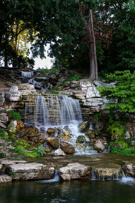 The Cascades "Flegel Falls" in Forest Park, St. Louis, Missouri Forest Park St Louis, Garden Falls, Wedding Text, Waterfall Park, Wedding Photo List, Quick Wedding, Grand Falls, The Cascades, Waterfall Trail