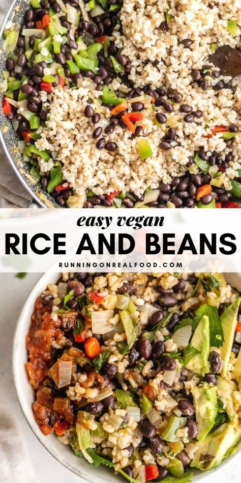 Vegan Black Beans, Rice And Beans Recipe, Beans Vegetable, Black Beans And Rice, Black Bean Recipes, Vegan Rice, Rice And Beans, Vegan Sour Cream, Vegan Black Bean