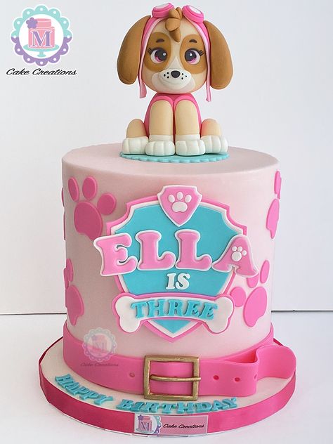 Paw Patrol Cake Girly Simple, Sky Birthday Cake Paw Patrol, Skye Cake Paw Patrol, Skye And Everest Birthday Cake, Sky Cake Paw Patrol, Sky Paw Patrol Birthday Cake, Pastel Skye Paw Patrol, Paw Patrol Girl Cake, Skye Birthday Cake