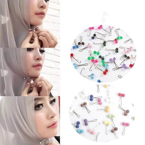 Hijab Pins Accessories, Hijabi Quotes, Hijabi Styles, Hijab Design, Cute Mini Backpacks, Hijab Designs, Simple Hijab, Style Tutorial, Hijab Style Tutorial