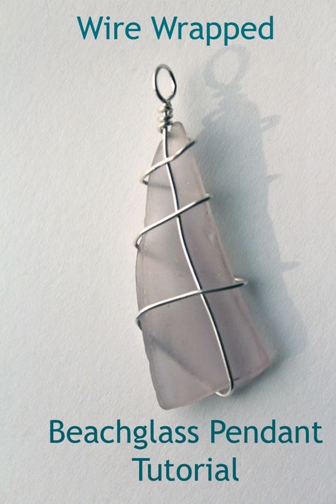 Beach Glass Jewelry, Diy Jewelry Tutorials, Glass Diy, Pendant Tutorial, Beach Glass Art, Beachglass Jewelry, Work Art, Sea Glass Crafts, Sea Glass Pendant