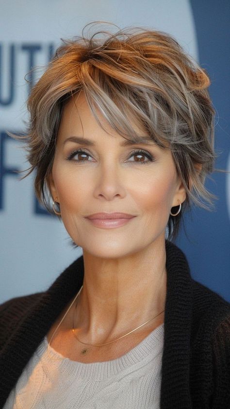 https://pin.it/1mPUFleo2 Short Hairstyle For Older Women Over 50 With Fine Hair, Shaggy Short Hair, Messy Short Hair, Edgy Short Hair, Hairdos For Short Hair, Bob Hairstyles For Fine Hair, Mom Hairstyles, Short Layered Haircuts, Haircuts For Medium Hair