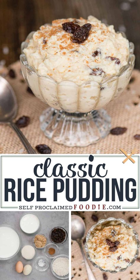 Rice Pudding Recipe Stove Top, Best Rice Pudding Recipe, Rice Custard, Rice Pudding Recipe Easy, Cooked Rice Recipes, Homemade Rice Pudding, Raisins Recipe, Brown Rice Pudding, Pudding Vanilla