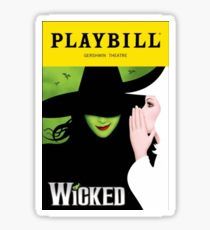 Wicked Playbill Sticker Wicked Playbill, Broadway Playbills, Unique Date Ideas, Wicked Musical, Broadway Plays, Kristin Chenoweth, Dinner And A Movie, Musical Plays, Night Couple