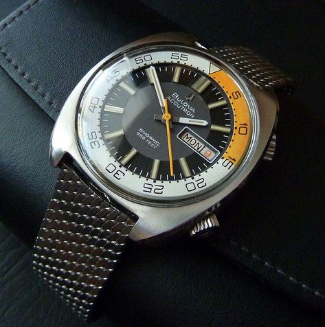 Bulova Accutron Vintage Dive Watches, Bulova Accutron, Bulova Watches, Tissot Watches, Armani Watches, Affordable Watches, Amazing Watches, Old Watches, Best Watches For Men