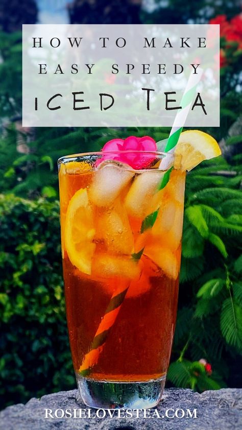 How To Make Sweet Tea, How To Make Iced Tea, Easy Refreshing Drinks, Home Made Ice Tea, Tea Tips, Sweet Iced Tea, Type Of Tea, Cold Brew Iced Tea, Homemade Iced Tea