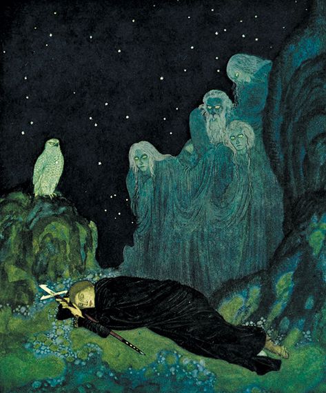 Sleep Images, Edmund Dulac, Toulouse France, Book Illustration Art, Fairytale Illustration, 다크 판타지, Arte Sketchbook, Fairytale Art, Ethereal Art