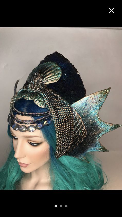 Headdress Ideas, Siren Costume, Mermaid Crowns, Mermaid Swim, Sea Nymph, Sea Siren, Art Alevel, Siren Mermaid, Headpiece Diy