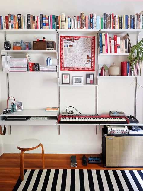 Ceiling Kitchen Cabinets, Track Shelving, Front Hall Closet, Dieter Rams Design, Modern Shelving Units, Ceiling Kitchen, Room London, Solid Brick, Island Countertops