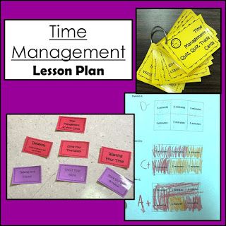 Time Management Lesson Plan Time Management Lesson, Teaching Time Management Activities, Time Management Activities For Students, Time Management For Kids, Teaching Time Management, Counselling Activities, Time Management Worksheet, Time Management Activities, Time Lessons