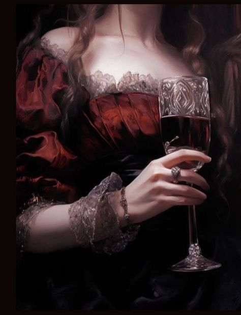 Vampire In Coffin Art, Old Art Women, Manipulate Aesthetic, Vampire Gothic Art, Art Inspo Photos, Vampire Aesthetic Woman, Vampiress Aesthetic, Baroque Aesthetic Dark, Royal Vampire Aesthetic