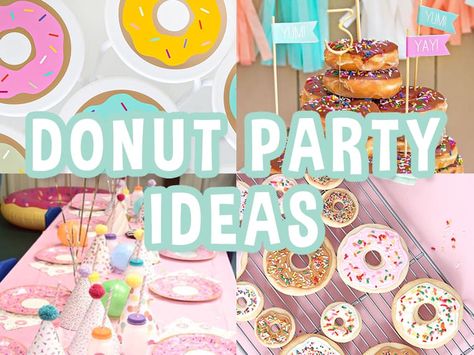 Kids Parties | Party with Unicorns Ballerina Party Games, Donut Birthday Party Ideas, Donut Party Ideas, Robot Party Favors, Donut Birthday Party Invitations, Donut Party Supplies, Kids Unicorn Party, Donut Coloring Page, Donut Invitation