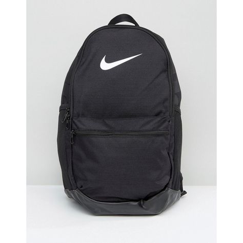 Nike Brasilia Backpack With Just Do It Logo (37 CAD) ❤ liked on Polyvore featuring bags, backpacks, black, nike, nike backpacks, daypack bag, day pack backpack and logo backpack Black Nike Backpack, Nike Backpacks, Just Do It Logo, Cool Trainers, It Logo, Nike Headbands, Nike Backpack, Mesh Backpack, Nike Bags