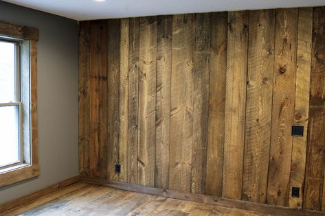 Barnwood Accent Wall, Wood Interior Walls, Pretty Porches, Rough Cut Lumber, Wall Style, Shiplap Accent Wall, Barnwood Wall, Rough Wood, Wood Accent Wall