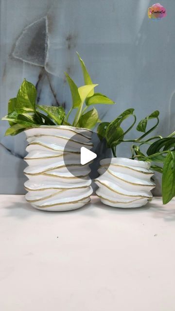 Megha Kuwar on Instagram: "Make this modern wave planter for your plants##creativecatcraft #artandcraft #craftideas #planter" Mud Plaster, Planters Diy, Drywall Mud, Fall Decor Wreaths, Plaster Art, Cat Crafts, Diy Planters, June 30, Drywall