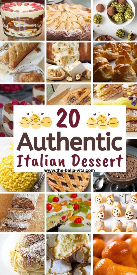 Italian Recipes Authentic Desserts, Italian Food Easy Recipes, Favorite Italian Dishes, Easy Authentic Italian Recipes, Great Italian Recipes, Italian Pastries Recipes, Dessert With Italian Food, Dessert That Goes With Italian Food, Italian Baking Desserts