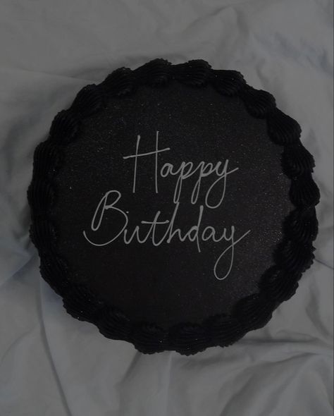 Birthday Cake Black, Scorpio Szn, Round Birthday Cakes, Birthday Cake For Boyfriend, 14th Birthday Cakes, Cake For Boyfriend, Bday Cake Ideas, Black Cake, Birthday Cake For Him