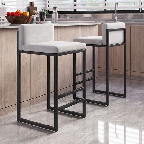 Amisco Counter Stool, Modern Island Stools, Modern Black Bar Stools, Black And White Bar Stools, Low Back Counter Stools Kitchen Islands, Cool Bar Stools Modern, Modern Stools For Kitchen Island, Island Chairs Counter Stools, Bar Stools Kitchen Island Modern