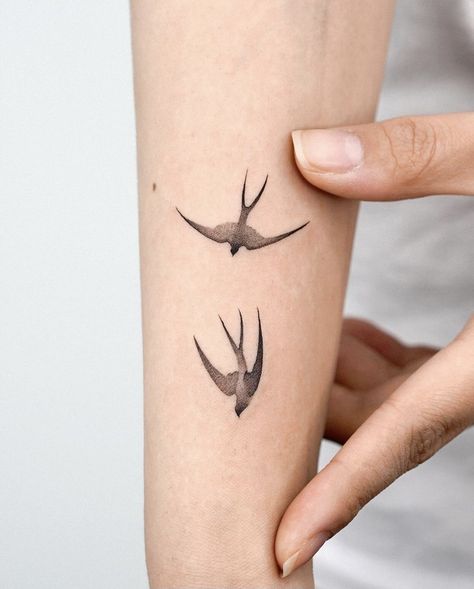 Tiny Swallow Tattoo, Asher Tattoo, Two Swallows Tattoo, Abstract Bird Tattoo, Barn Swallow Tattoo, Swallows Tattoo, Swallow Bird Tattoo, Two Birds Tattoo, Swallow Art