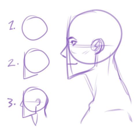 Side View Drawing, Profile Drawing, 얼굴 드로잉, Drawing Tutorial Face, Body Drawing Tutorial, Human Figure Drawing, 얼굴 그리기, Things To Draw, Sketches Tutorial